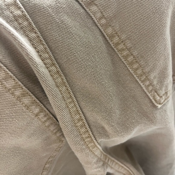 GAP sz 8 Khaki High Rise Crop Wide Leg Cotton - Picture 5 of 7